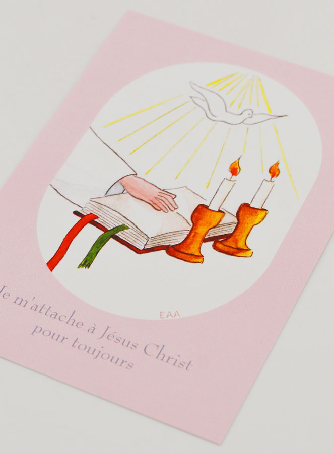 Carte de Confirmation Fille - Je m'attache à Jésus (pic 4)