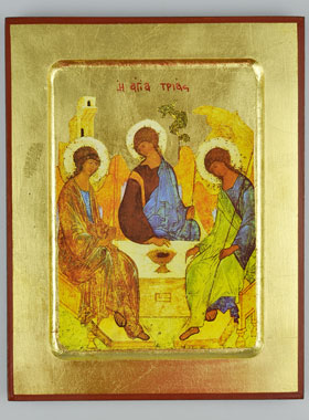 Icône Byzantine Saint Trinté de Roublev - 24 cm (pic 1)