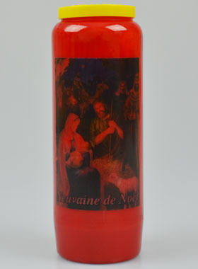 Bougie de Neuvaine Rouge - Noël (pic 1)