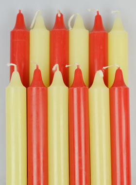 12 Bougies de Noël - Ivoire et Rouge (pic 1)