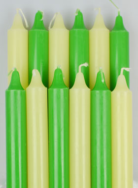 12 Bougies de Noël - Ivoire et Verte (pic 1)