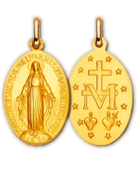 Médaille Miraculeuse Or Massif 9k - 15 mm (pic 1)
