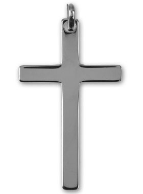 Pendentif Adulte Grande Croix en Argent - 50 mm (pic 1)