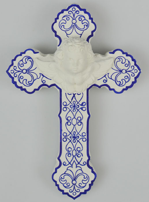 Croix Enfant Ange Protecteur Bleue (pic 2)