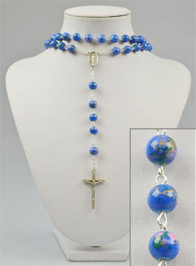 Chapelet Mode en Perles Bleues (pic 1)