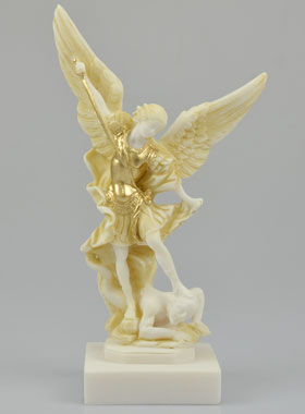 Statue Saint Michel Archange en Albâtre (pic 1)