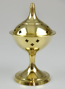 Encensoir d'Eglise - Brûle-encens sur Socle - 13 cm (pic 1)