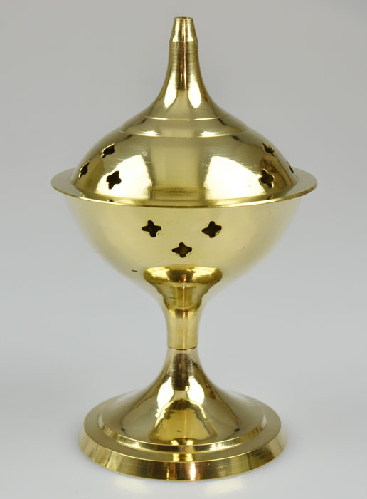 Encensoir d'Eglise - Brûle-encens sur Socle - 13 cm (pic 2)