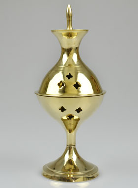 Encensoir d'Eglise - Brûle-encens sur Socle - 19 cm (pic 1)