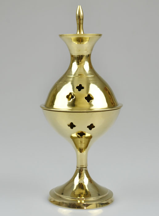 Encensoir d'Eglise - Brûle-encens sur Socle - 19 cm (pic 2)