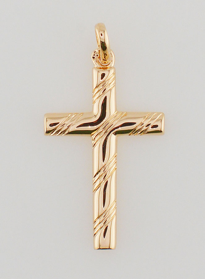 Pendentif Croix de Lourdes en Plaqué Or (pic 1)