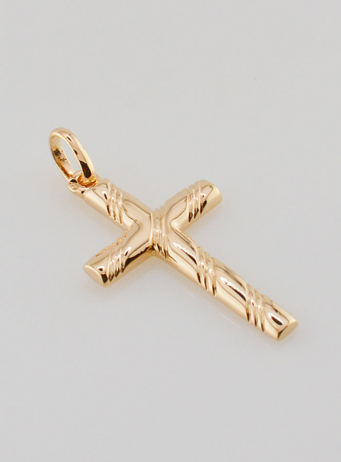 Pendentif Croix de Lourdes en Plaqué Or (pic 2)