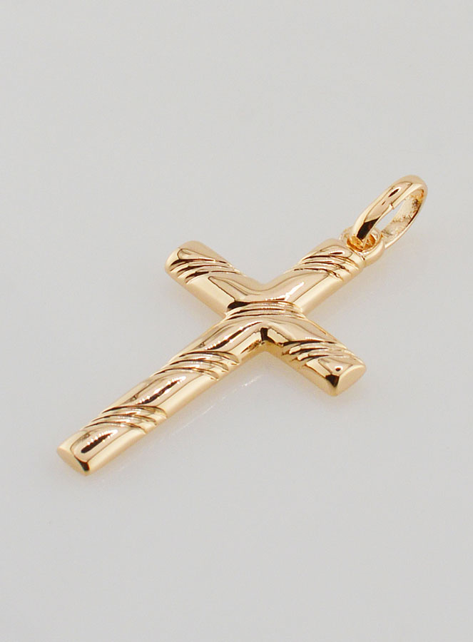 Pendentif Croix de Lourdes en Plaqué Or (pic 3)