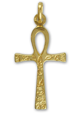 Pendentif Croix Egyptienne en Plaqué Or (pic 1)