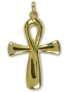 Pendentif Croix en Plaqué Or XL - 35mm (pic 1)