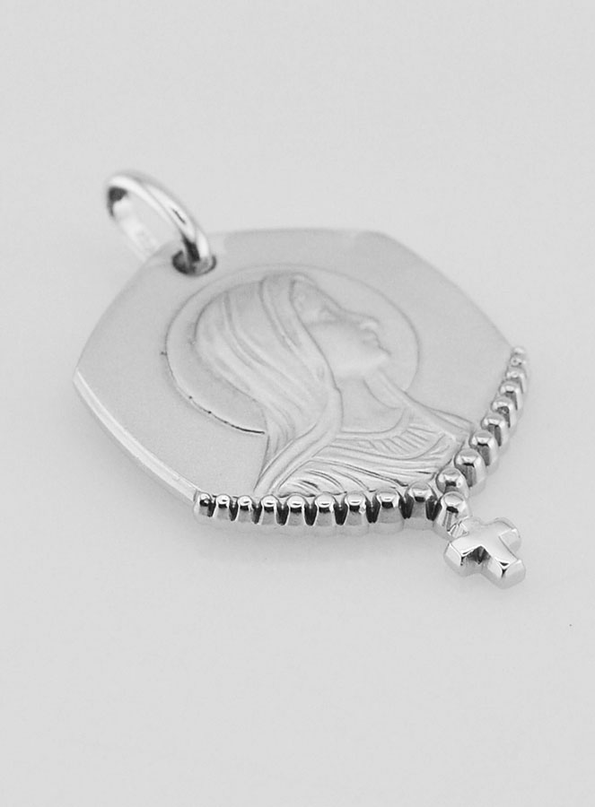 Médaille Sainte Vierge Marie en Argent 925/1000 (pic 3)