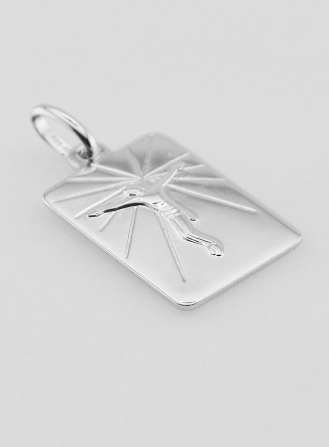Médaille Plaque Jésus-Christ en Argent 925/1000 (pic 3)