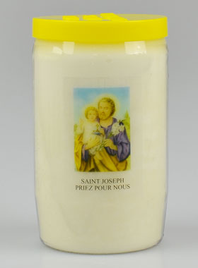 Bougie de Dévotion Saint Joseph - 3 Jours (pic 1)