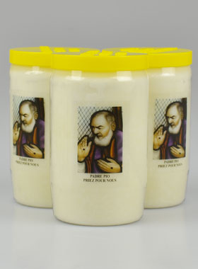 3 Bougies de Dévotion Saint Padre Pio - 3 Jours (pic 1)
