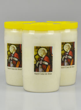 3 Bougies de Dévotion Sacré Coeur de Jésus - 3 Jours (pic 1)