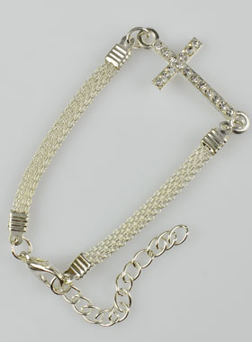 Bracelet Croix Mode - Diamants Strass (pic 1)