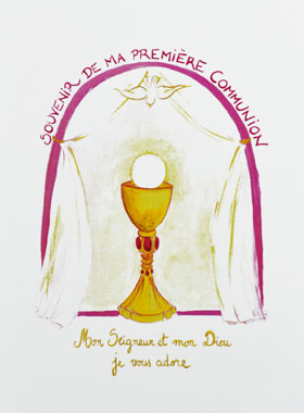 Image Souvenir de ma Première Communion - Rose (pic 1)