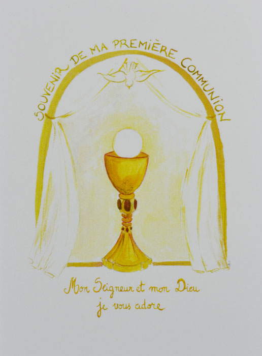 Carte Souvenir de ma Première Communion - Or (pic 2)