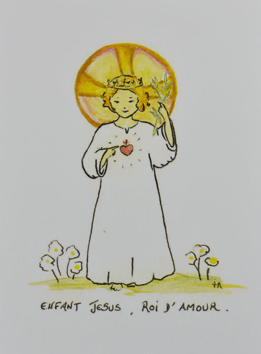 Carte de Communion - Enfant Jésus Roi d'Amour (pic 2)