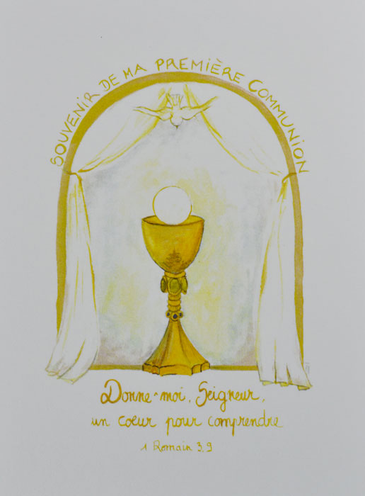 Carte de Première Communion - Souvenir - Or (pic 2)