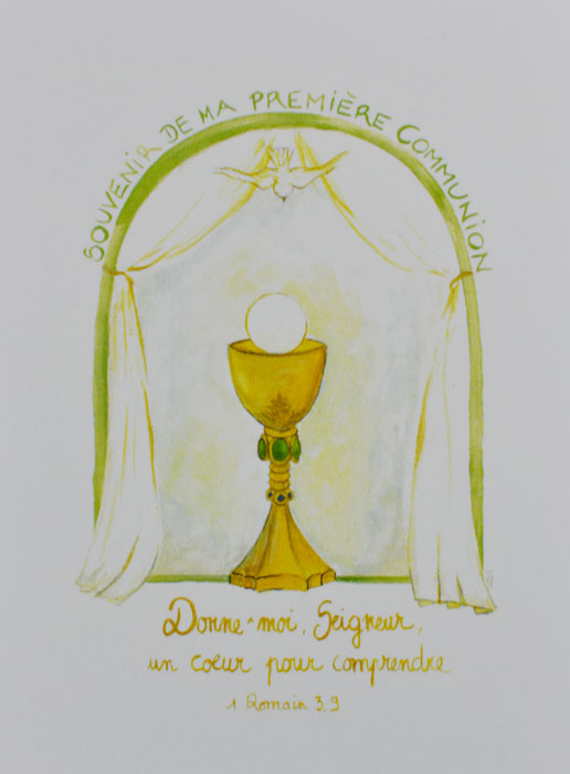 Carte de Première Communion - Souvenir - Vert (pic 2)