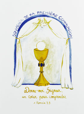Image de Première Communion - Souvenir - Bleu (pic 1)