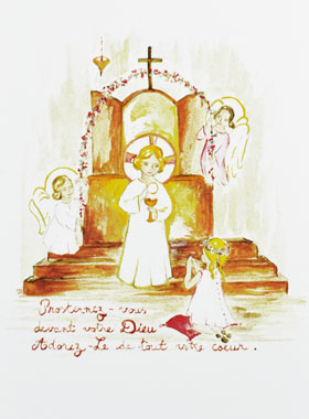 Carte de Communion - Adorez-Le de Tout votre Coeur (pic 1)