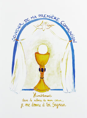 Image Souvenir de Première Communion - Bleu (pic 1)
