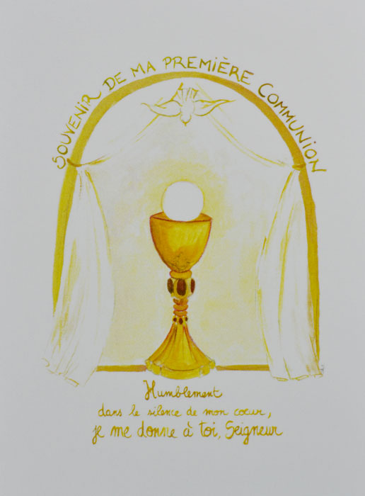 Carte Souvenir de Première Communion - Or (pic 2)