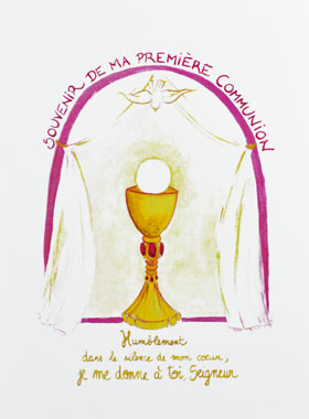 Image Souvenir de Première Communion - Rose (pic 1)
