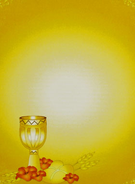 Image de Communion - Calice Vin et Pain de Vie Or (pic 1)