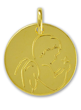 Médaille Ange-Gardien en Or 375/1000 (pic 1)