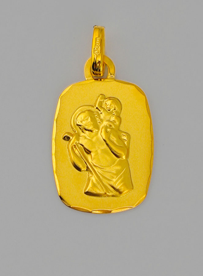 Médaille de Saint Christophe en Or 375/1000 (pic 1)