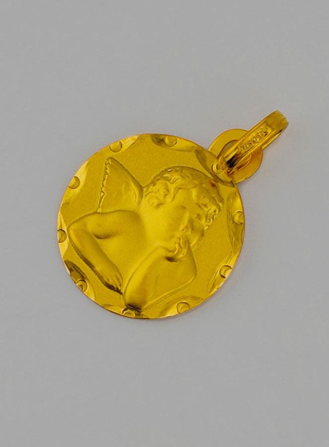 Médaille Ange Raphaël en Or 375/1000 (pic 3)