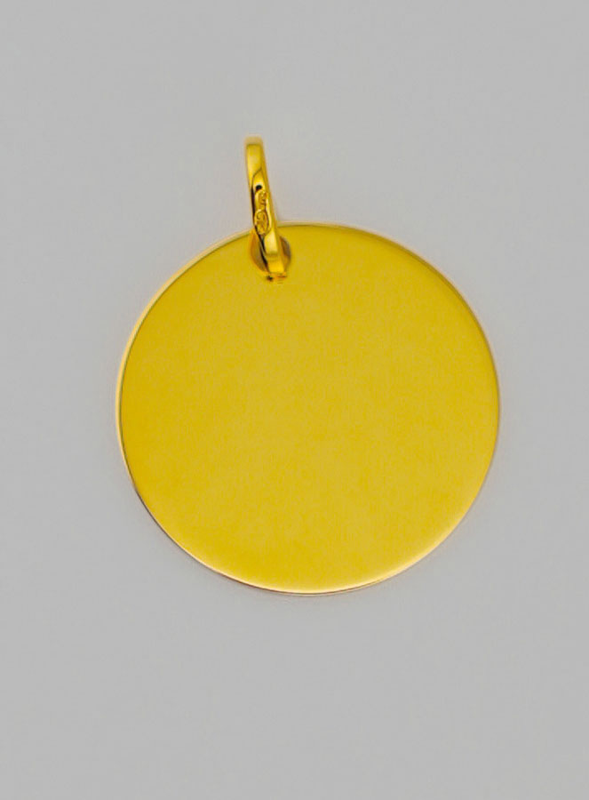 Médaille Ange-Gardien en Prière en Or 375/1000 (pic 4)