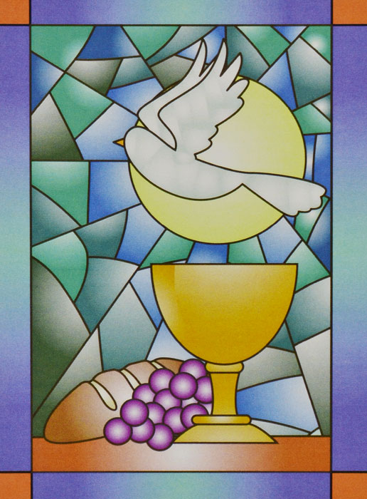 Carte de Communion - Vin et Pain de Vie - Esprit Saint (pic 2)