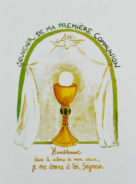 Image Souvenir de Première Communion - Vert (pic 1)