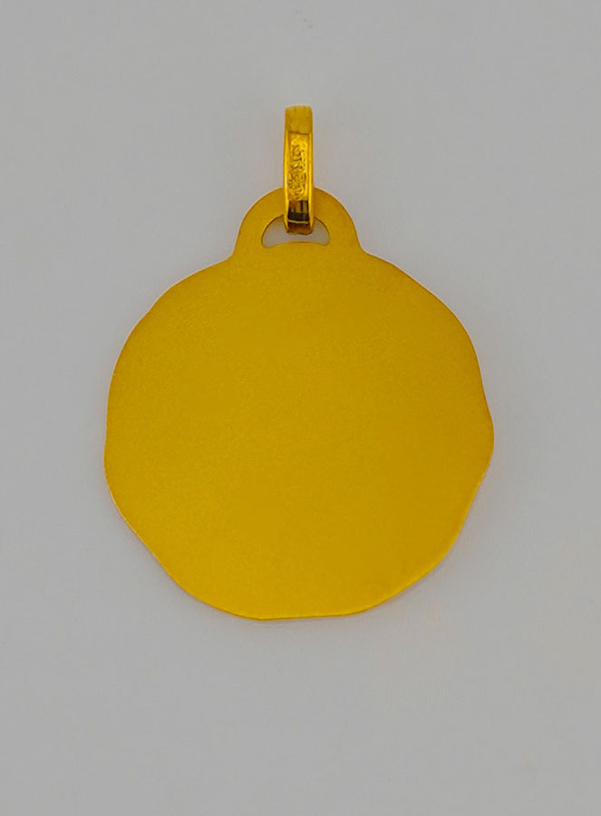 Médaille Saint Christophe Protecteur en Or 18mm (pic 4)