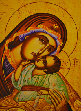 Carte de Baptême - Vierge de Tendresse (pic 1)