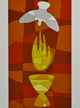 Carte de Confirmation Vitrail - Feu de l'Esprit Saint (pic 1)