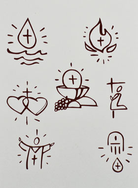 Carte de Prière - 7 Sacrements de l'Eglise (pic 1)