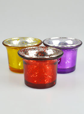 Set de 3 Bougeoirs Effet Paillette (pic 1)