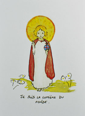 Carte de Baptême - Je Suis la Lumière du Monde (pic 1)