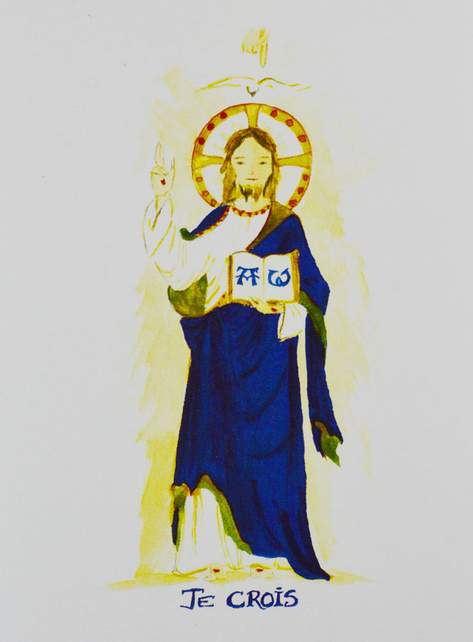 Carte de Confirmation Modèle Bleu - Je Crois (pic 1)