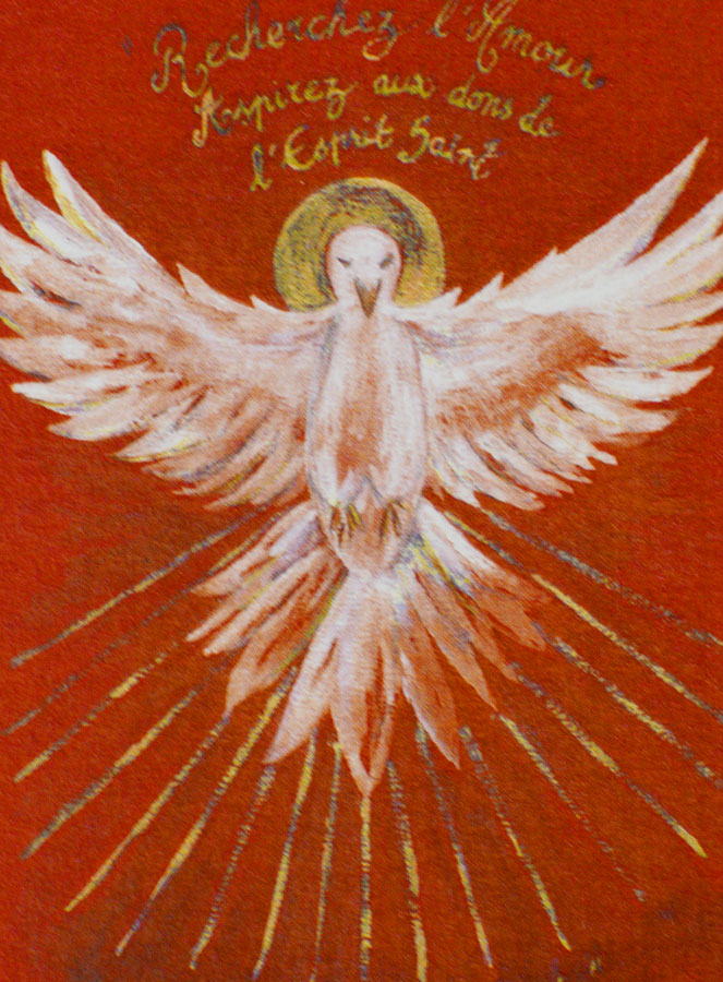 Carte de Confirmation Modèle Rouge - Colombe de l'Esprit Saint (pic 4)